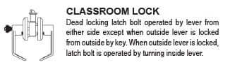 RL Pioneer Series Lock - Cal Royal Hardware-Classroom Functon