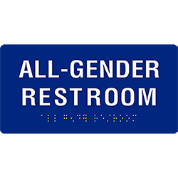 4" x 8" ALL GENDER SIGN RAISED BRAILLE