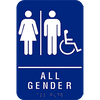 6" x 9" ALL GENDER SIGN RAISED BRAILLE