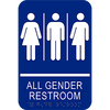 6" x 9" ALL GENDER RESTROOM SIGN RAISED BRAILLE