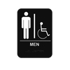 6" X 9" MEN RESTROOM SIGN WITH BRAILLE