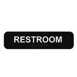 CARS1348 RESTROOM SIGN WITH BRAILLE 1-3/4” x 8” - Cal Royal Hardware