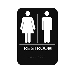 6" X 9" UNISEX RESTROOM SIGN