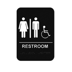 6" X 9" UNISEX HANDICAP RESTROOM SIGN