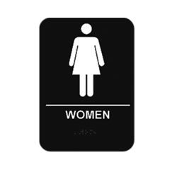 6" X 9" WOMEN SIGN WITH BRAILLE