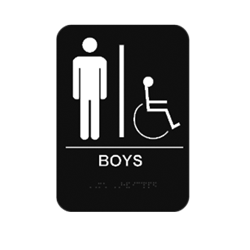 BOYH68 RAISED HANDICAP BOYS, ADA SIGN - Cal Royal Hardware