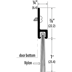 Cal Royal Nylon Brush Door Sweep 