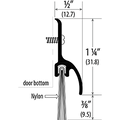 Cal Royal BWR-301 Nylon Brush Door Sweep with Drip Cap