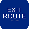 EXIT ROUTE, PICTOGRAM, EXT 6"