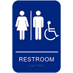 CARSH69 UNISEX RESTROOM HANDICAP SIGN - Cal Royal Hardware