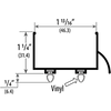 Cal Royal DSR-406 Aluminum Door Shoe with Rain Drip and Vinyl Insert