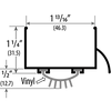 Cal Royal DSR-407 Aluminum Door Shoe with Rain Drip and Vinyl Insert