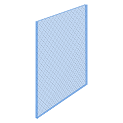 11" X 11" WIRESHIELD GLASS