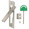 Flip Privacy Sliding Door Lock with Strike Plate and Emergency Key