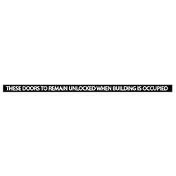 TWOC-14 These doors to remain unlocked when building is occupied - Cal Royal Hardware