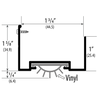Cal Royal DS-403 Aluminum Door Shoe with Vinyl Insert